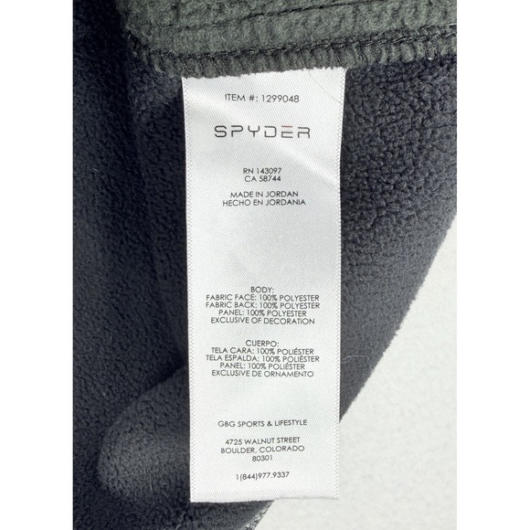 Mens Spyder Outbound Stryke Sweater Jacket Pullover Size XL Gray Black 1/2 Zip - Picture 7 of 10
